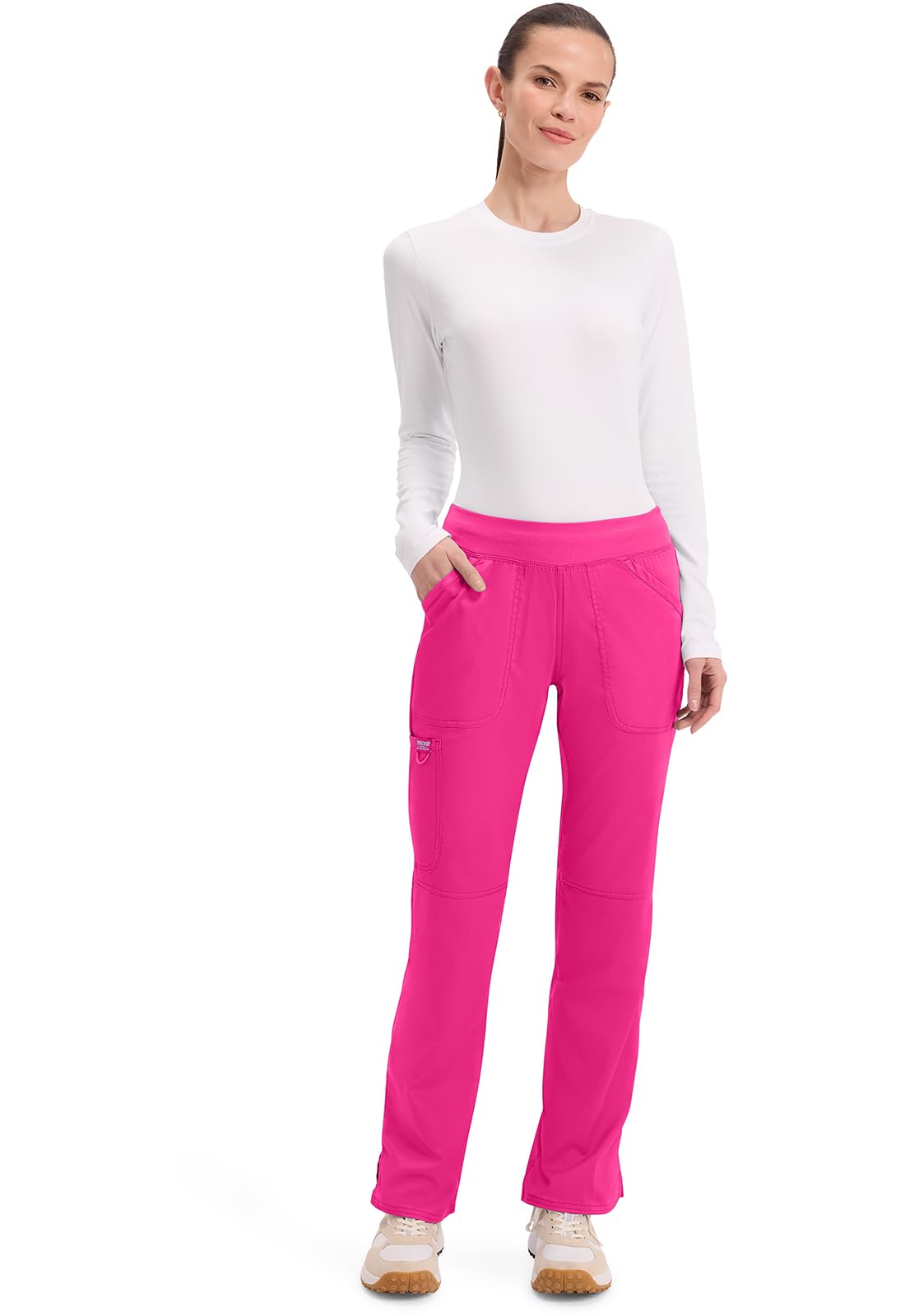 CHEROKEE Mid Rise Straight Leg Pull-on Pant - Pantalones Mujer