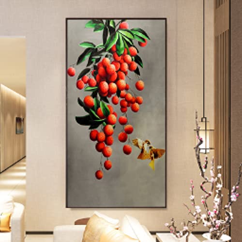 Affiches et impressions d'été litchi kaki décoration murale salon 90x180