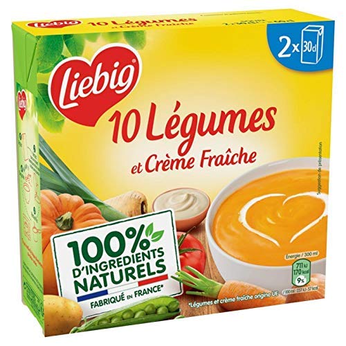 LIEBIG - Velouté 10 Légumes Et Crème 1L - Lot De 4 - livraison offerte