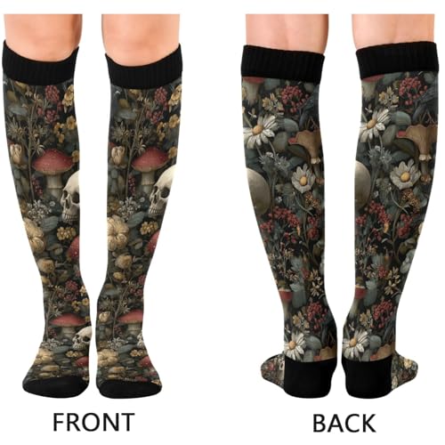 Image of Pigsaly Womens Compression Socks Yellow Stars Funny Brown Capybara Knee High Socks Athletic Tube Sock Outdoor Sport Socks