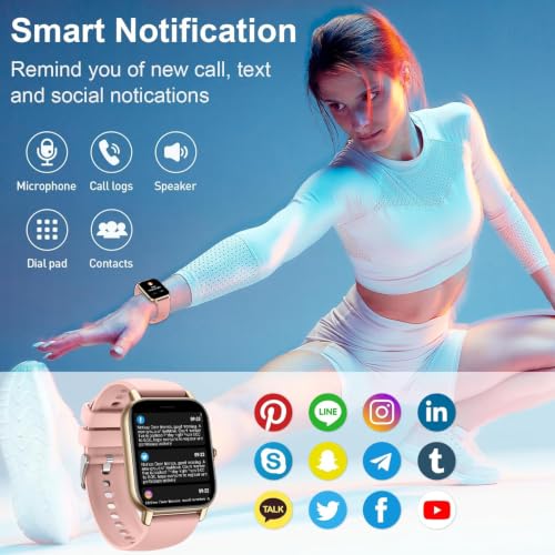 Smartwatch Damen Herren, 1.85" HD Fitnessuhr mit Bluetooth-Anruf – Ansicht 2