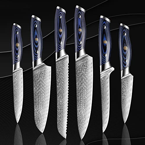 Set Cuchillos Cocina 6 Piezas Acero Inox Base