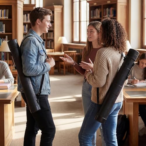 Image of Henoyso 1 Pcs Extendable Poster Tubes Bulk with Strap Blueprint Holder & Carrying Case for Maps, Documents, Artworks, Banners (XL)