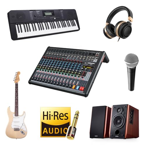 安心の日本企業 MSL FORCE ステレオミニプラグ (メス) -ステレオ標準プラグ (オス) 変換アダプタ 金メッキ ミキサー変換 aux011725 3.5mm(メス) to 6.35mm(オス) 1個