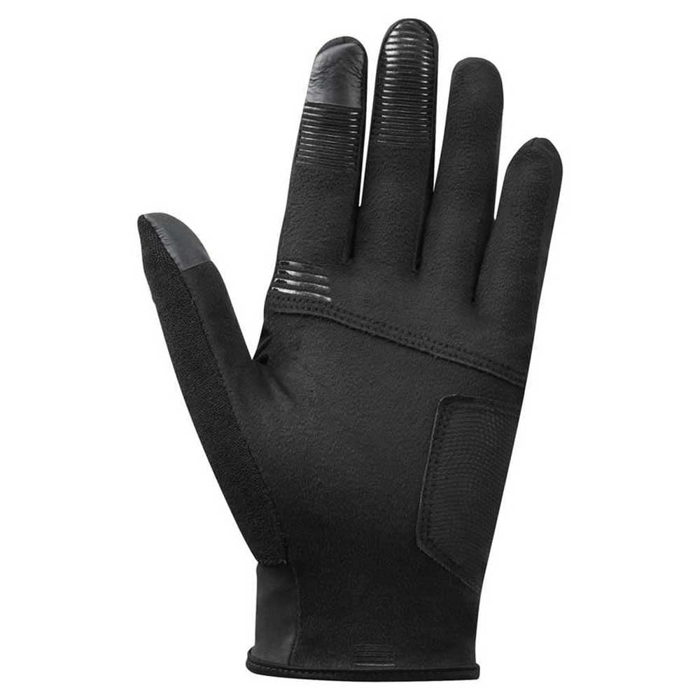 SHIMANO Gants de Course Coupe-Vent Unisexe Noir Taille L