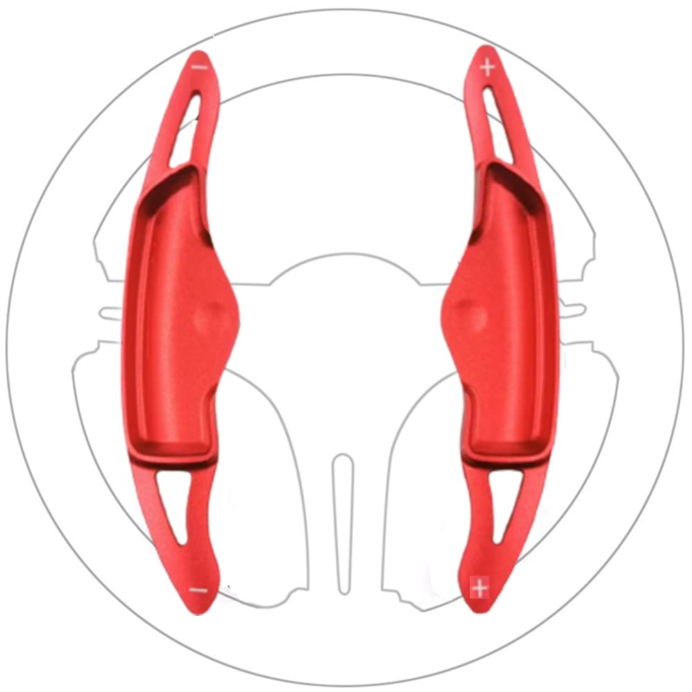 Great-luck Aluminum Steering Wheel Paddle Shifter Extensions Covers Interior Accessories 2Pcs/Set(red) for Hyundai Tucson 2022 2023 Sonata 2020 2021 2022 Santa Cruz 2022 2023