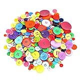 Baaxxango 600-700 Pieces Resin Buttons Assorted Colors and Shapes Buttons for DIY Crafts Sewing Deco