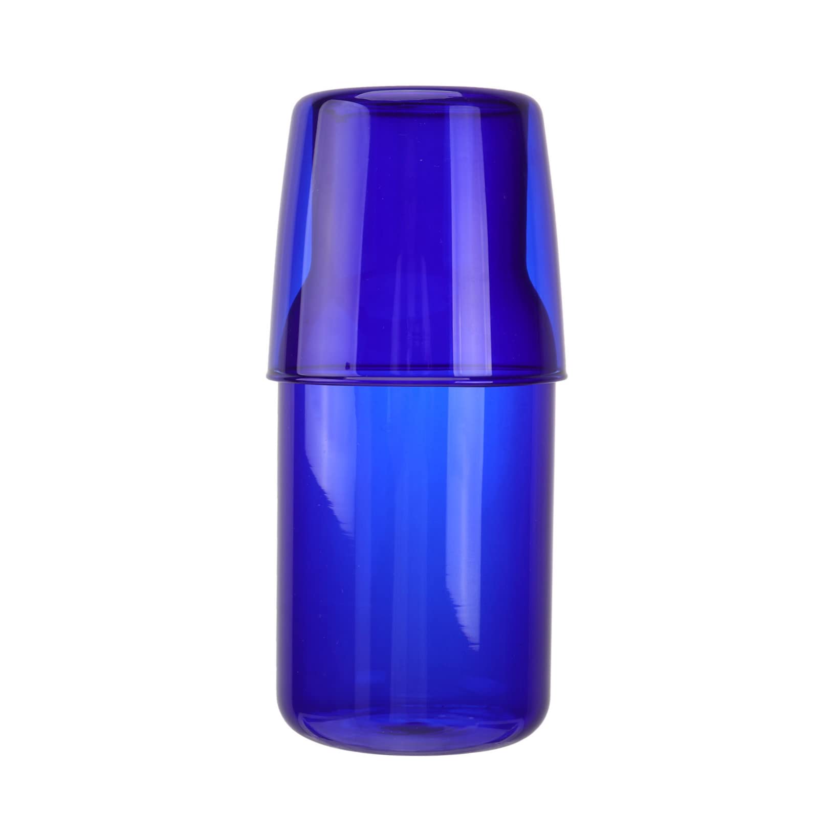 AUTSUPPL 1 Set Glass Cup Clear Cobalt Blue Carafe Clear Kettle Glasses Holder for Nightstand Clear Cups Espresso Cups Blue Cups Drinking Juice Water Glasses Household Water Kettle