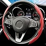 Carbon Fiber Texture Steering Wheel Cover, Universal Anti-Slip Steering Wheel Cover for Women＆Men,Suitable for Cars, Suvs, Trucks