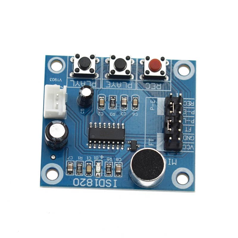 ISD1820 Recording Module Voice Module The Voice Board telediphone Module Board with Microphones + Loudspeaker (1SET)
