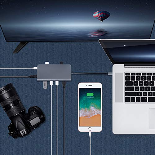 image for Cofuture-USB-C-Hub-Type C Hub 8-in-1 with 1Gbps Ethernet Port, 4K USB 