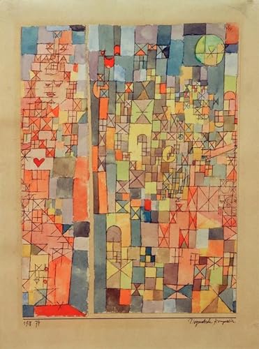 Affiches et gravures Paul Klee peinture abstraite impression sur toile moderne salon 60x90cm
