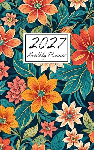 2027 Monthly Planner: Small Size 5x8 Inches | One Year Calendar Schedule Organizer (12 Months from January to December) with US Holidays | Wildflower Garden Cover image 2