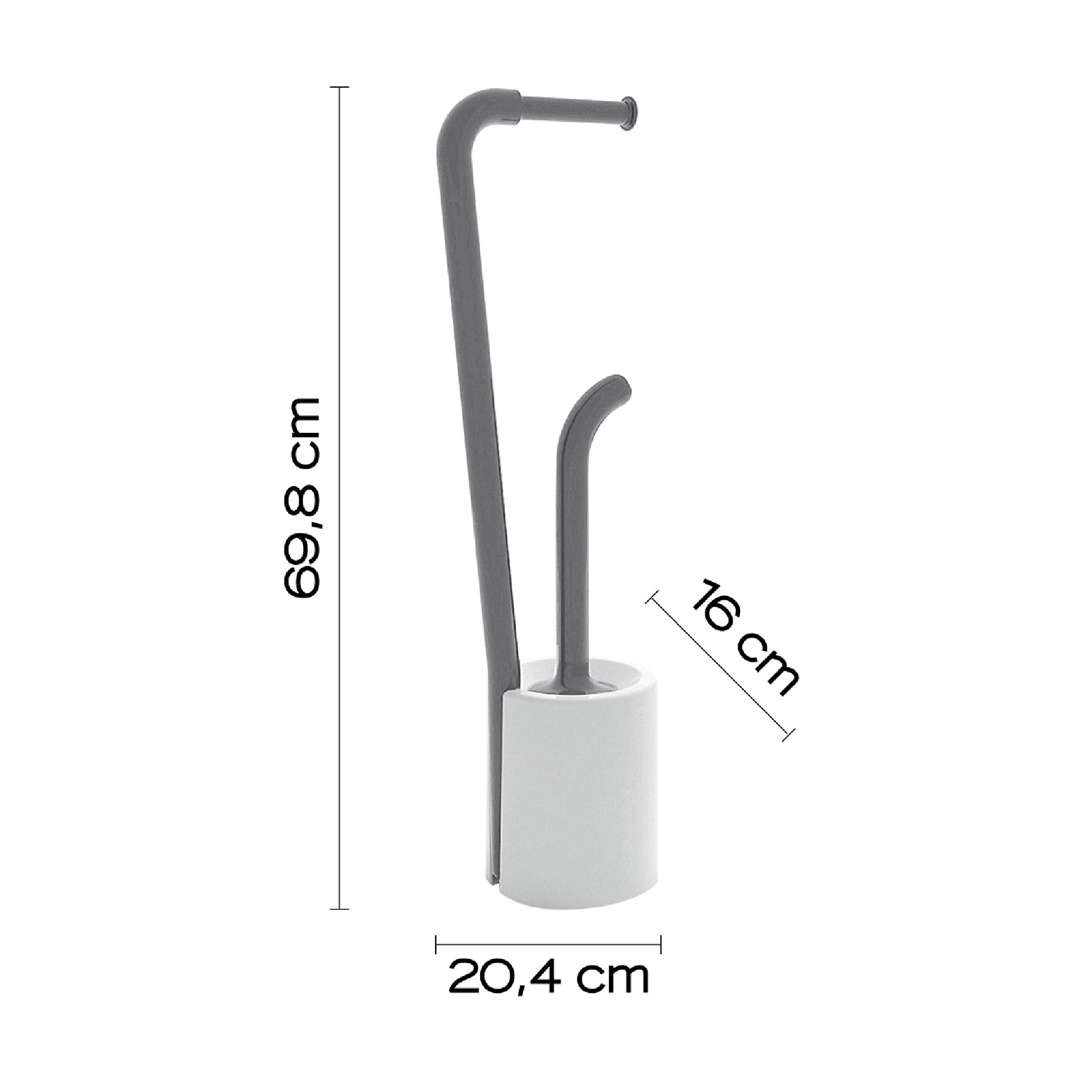 Gedy Wendy Colonna in Piedi, Resina, Bianco e Grigio, 16x20.4x69.80 cm
