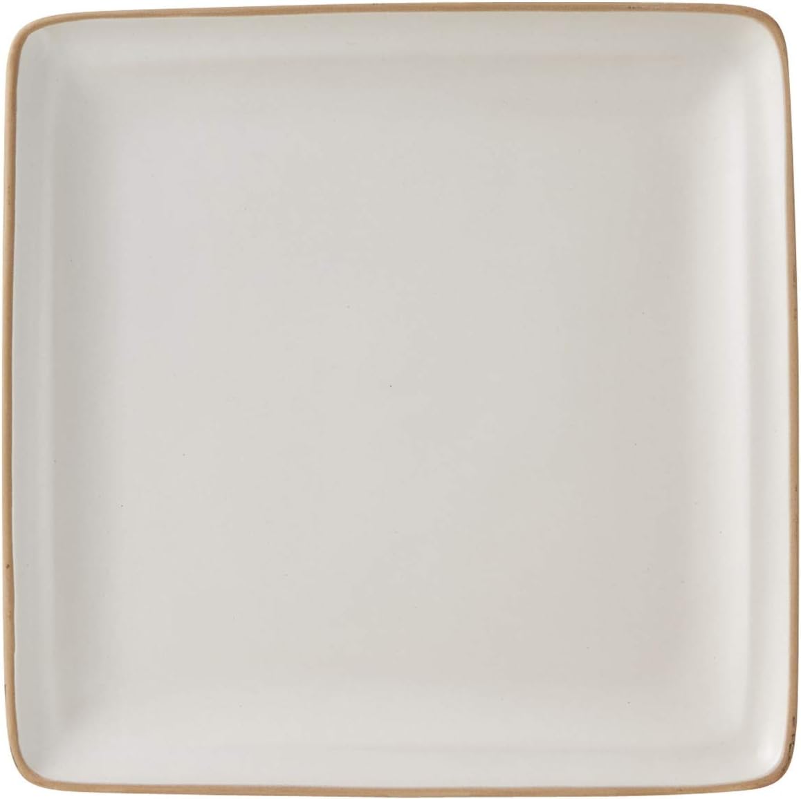TAMAKI Edgeline T-918579 Square Plate, M, White, 5.4 x 5.4 x 0.6 inches (13.8 x 13.8 x 1.5 cm), Microwave and Dishwasher Safe