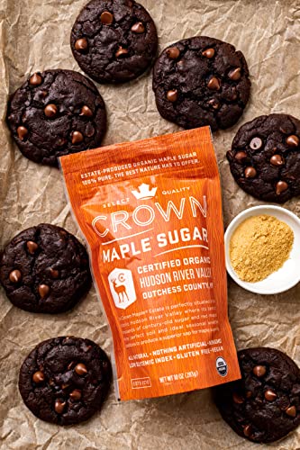 Crown Maple Organic Maple Sugar, 10 Oz, No Additives, All Natural, Light Colored Sugar, Small Batch Aritsan Sweetener #TOP5