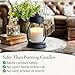 Candle Warmers Etc Hurricane Candle Warmer Lantern for Top-Down Candle Melting, Black