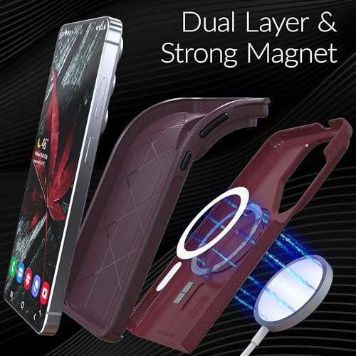 Image of Crave for Samsung Galaxy S26 Ultra Case, Compatible with MagSafe Shockproof Protection Dual Layer Case for Samsung Galaxy S26 Ultra (6.9 inch) - Berry