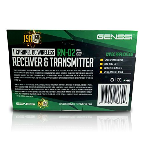image for GENSSI High Power 15A Wireless Remote Controller Transmitter On Off Sw