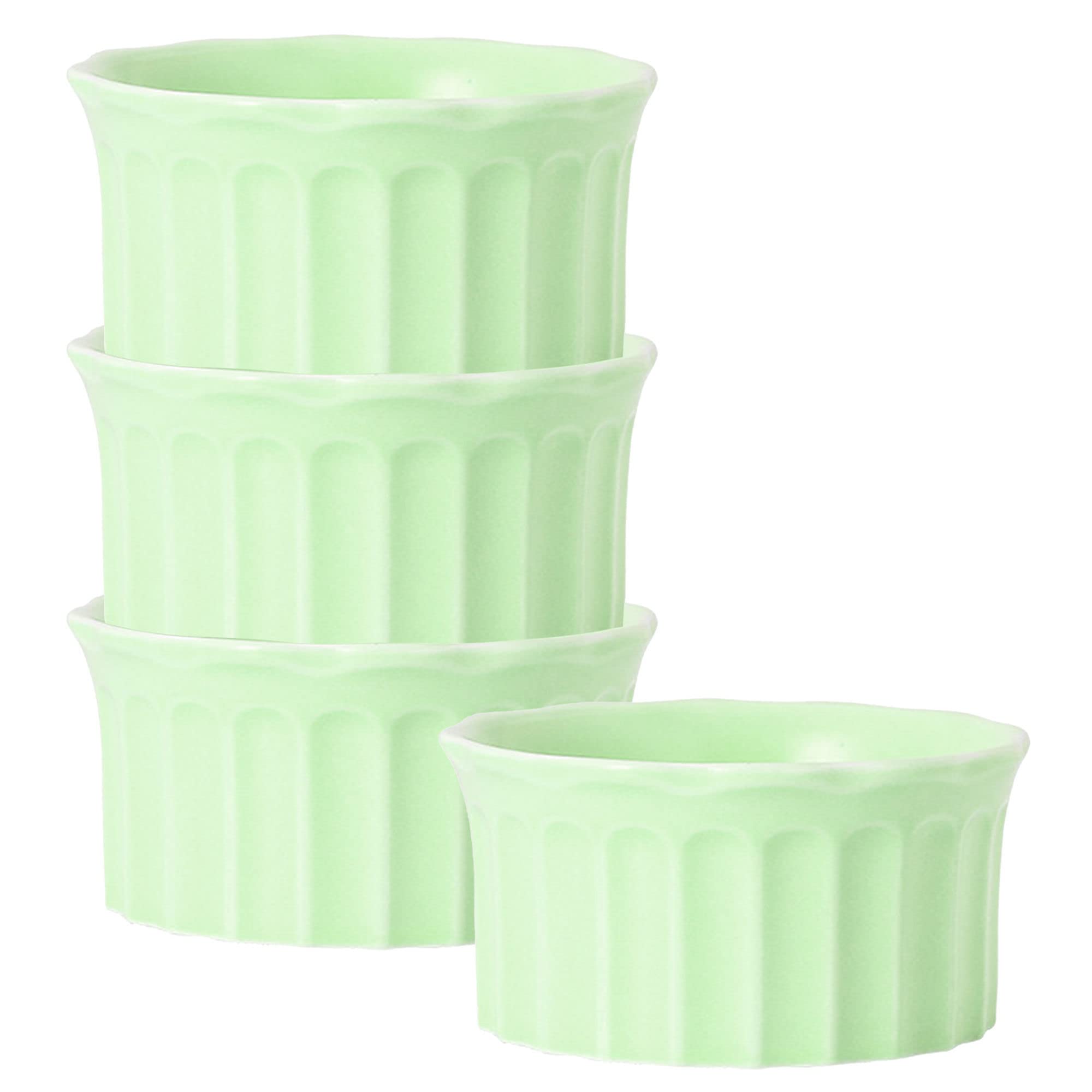 Bol à soupe, bol à riz, bol à déjeuner, ensemble de ramequins, 230 ml, ramequins à crème brûlée, plats à soufflé allant au four, ramequins à soufflé, ramequins for friteuse à air-rose-lot de 8 (Color