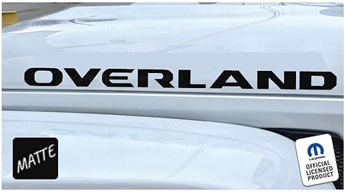 Decal Mods Calcomanía gráfica para capó de Jeep Gladiator Overland para Jeep Wrangler JL JT (2018-2024), negro mate, CBM (juego de 2) SJ8Y9