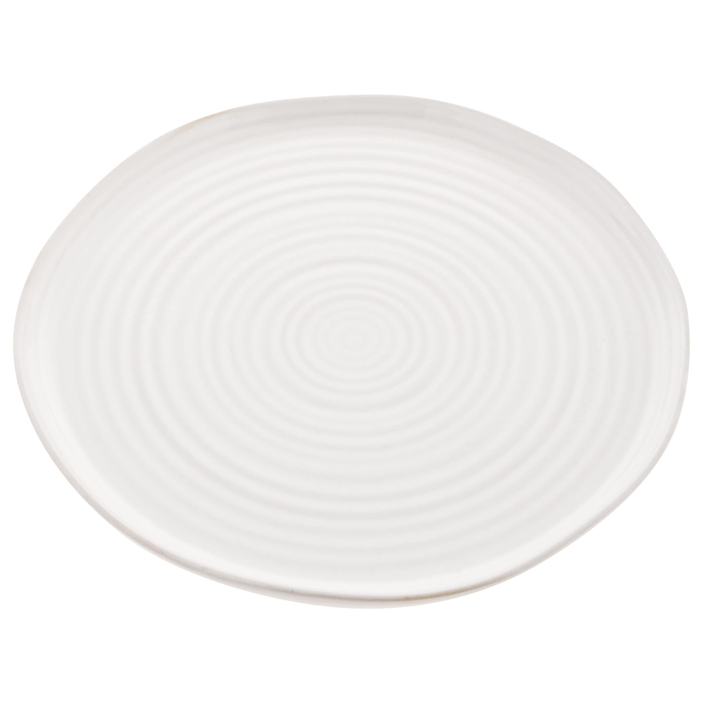 KarmaGifts SEDONA DINNER PLATE, WHITE (KA1029)