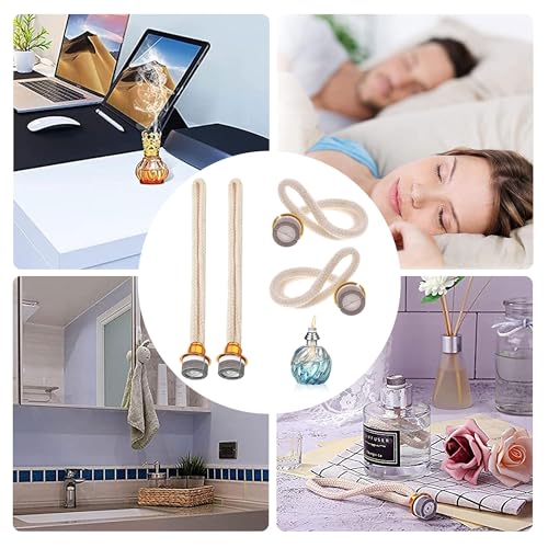 4 Stück Docht für Lampe, Öllampe Docht Ersatz Luft Kontrolle Katalytischer Brenner Lampe Docht für Brenner Diffusor Aromatherapie Heim Dekoration (4/Gold)