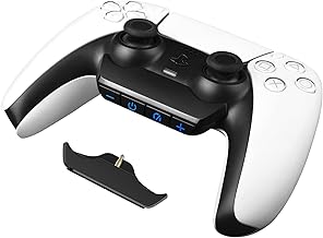 PS5 Controller Bluetooth Adapter for PS5 Accessories, BT 5.1 Wireless Audio Transmitter for PS5 AirPods Sony Bose Earbuds Speakers, Low Latency, One Key Mute, Volume Adjustment, Plug & Play