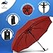 Rain-Mate Windproof Compact Umbrellas for Rain - Strong Reinforced Fiberglass Rib Design & Auto Open & Close - Portable Folding Travel Umbrella - Lightweight & Packable for Women & Men, Easy Collapse