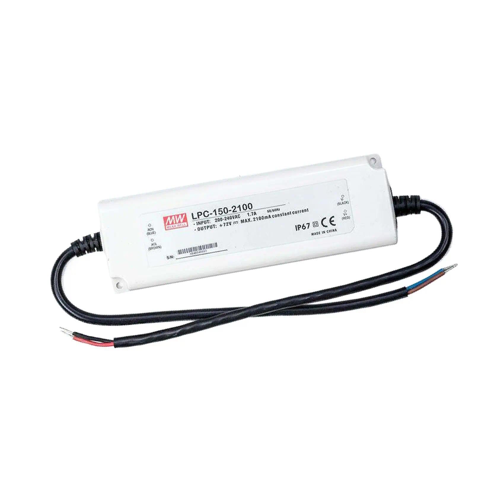 MeanWell LED Driver 151.2W 72V 2100mA LPC-150-2100 AC-DC SMPS LPC-150 Series MEAN WELL C.C Power Supply