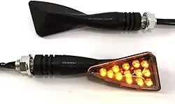 Pisca Mini Led Piramide Esportivo Universal Moto Par Cb300 Cb Hornet CB 600 Xj6 Fazer Titan Fan 150 Preto