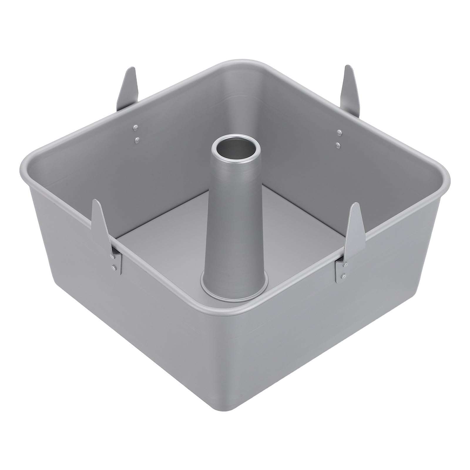 Molde cuadrado para pasteles con patas de enfriamiento, molde para pastel Angel Food con base extraíble, de aleación de aluminio antiadherente para hornear bizcochos, Chiffon