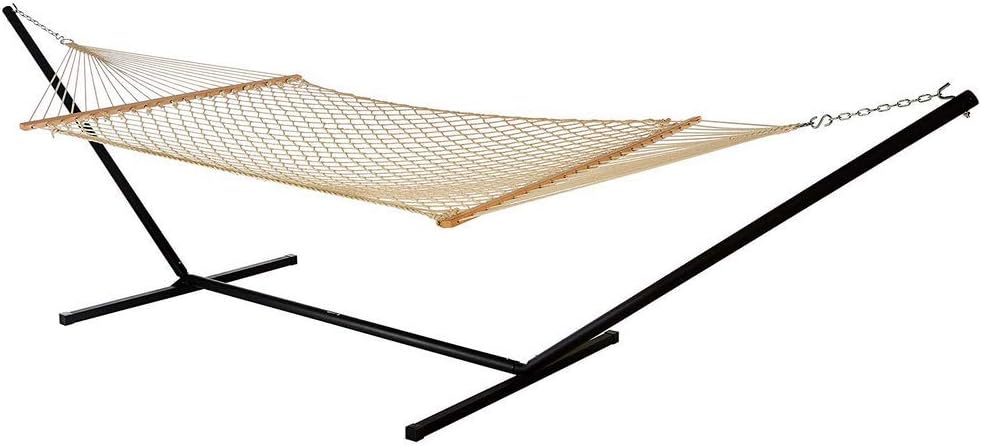 Amazon Basics LF60161 Cotton Rope Hammock, Beige