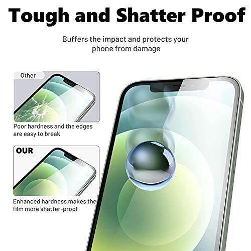 Image of Tempered Glass Screen Protector Compatible for iPhone 12 mini with Edge to Edge Coverage and Easy Installation Kit, Pack of 1, Black