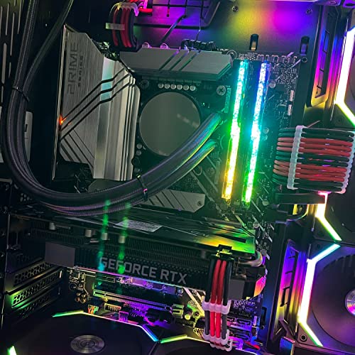 Image of PSU Cable Extension Kit with Two Sets of Cable Combs 1x24Pin /1x8Pin(4+4) EPS /2x8Pin(6P+2P) PCI-E / 30CM Length,PC Sleeved Cable for ATX Power Supply(Black /Red)