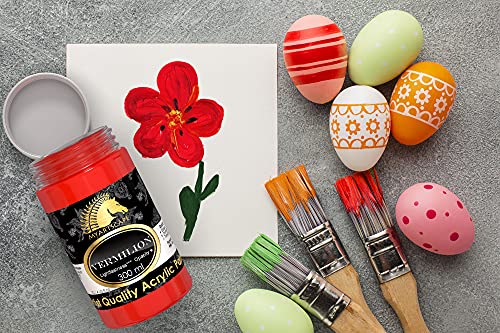 Myartscape Vermilion Acrylic Paint - 300Ml Bottle (10Oz) - Artist Quality - Lightfast - Heavy Body - Vibrant Color - Great Tinting Strength - Professional Grade Paints #TOP5