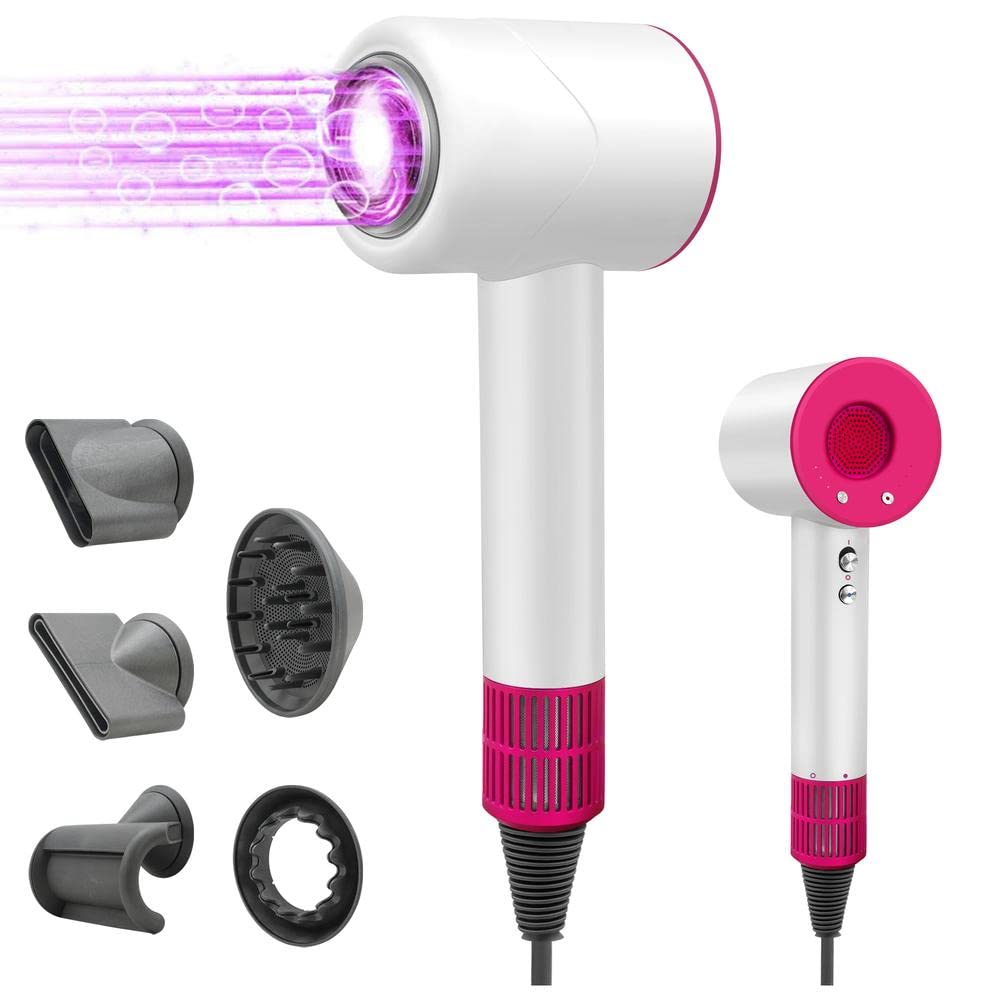 Hair Dryer Negative Ionic Blow Dryer with Diffuser 110 000 RPM High-Speed Brushless Motor Thermo-Control Hairdryer with 5