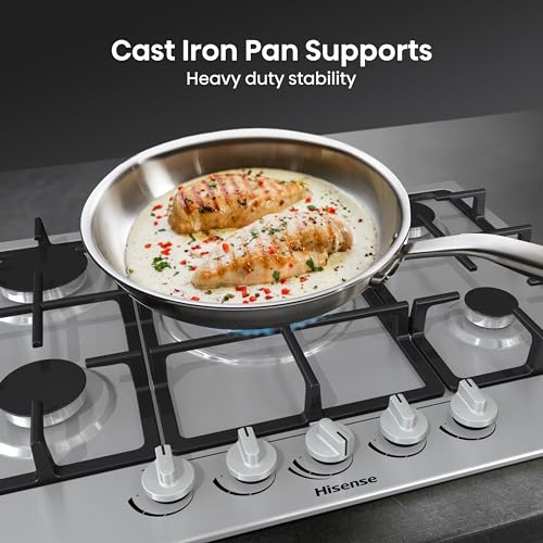 Hisense GM773XF plaque Acier inoxydable Intégré placement Gaz 5 zone - vue 5