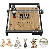 IWECOLOR Laser Engraver, 50W High Accuracy Laser Engraving Machine with 410x400mm Large Working Area, 5.5-7.5W Laser Power Engraver and Cutter for Wood, Metal, Acrylic, Leather