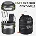 Camping Cookware Kit Backpacking, 0.33Gal Pots and 0.17Gal Pans Set,0.08Gal SUS304 Cup, Forks Knives Spoons for Hiking,Camping,Outdoor Cooking,Picnic,Solo Camping cookware