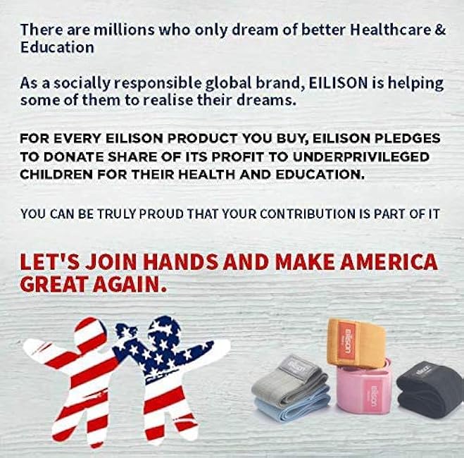 EILISON GLAMFIT Booty Resistance Bands for Women - Set of Non-Slip 5 Cotton Loops, Hip Thigh Glute Workout Bands for Squats, Yoga & Home Fitness Strength Training (Level 5)