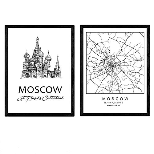 Affiche Décorative Italie – Tour De Pise Et Monuments – Format A3 (29,7x42 Cm) – Papier Haute Qualité 250 G