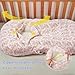 FUNUPUP Muslin Baby Lounger Cover Only Compatible with Snuggle Me Lounger, Infant Pillow Cover for Newborn, Removable Nest Slipcover for Boys and Girls, Only Cover, Pink & Pink Leaves