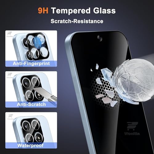 Image of [2+2 Pack - Privacy Tempered Glass Compatible with Xiaomi Mi 17 (5G) [FingerPrint Unlock] with 3D Camera Glass Protector Screen Guard Protector | 9H Hardness | Case Friendly | Anti-Spy - Installation Kit