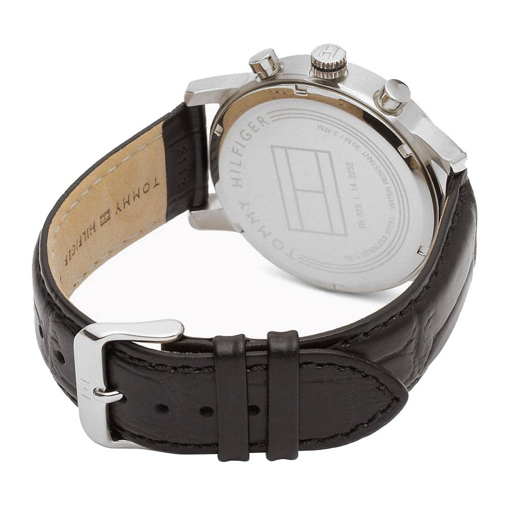 Tommy Hilfiger Męski Kane 1791401 Zegarek na Rękę, Srebrny/Czarny, 48 mm