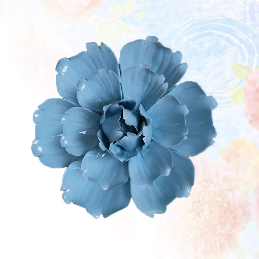 Decoración De Pared Cerámica Flor De Peonía Blanca - 3D, Hecha A Mano, 9x9 Cm, Para Sala De Estar, Oficina, Estilo Vintage