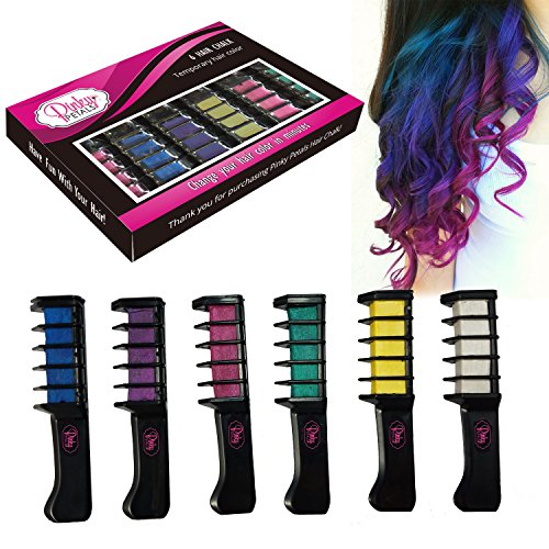 Hair Chalk 6 COUNT Vibrant, Long Lasting Temporary Hair Color Cream Pinky Petals