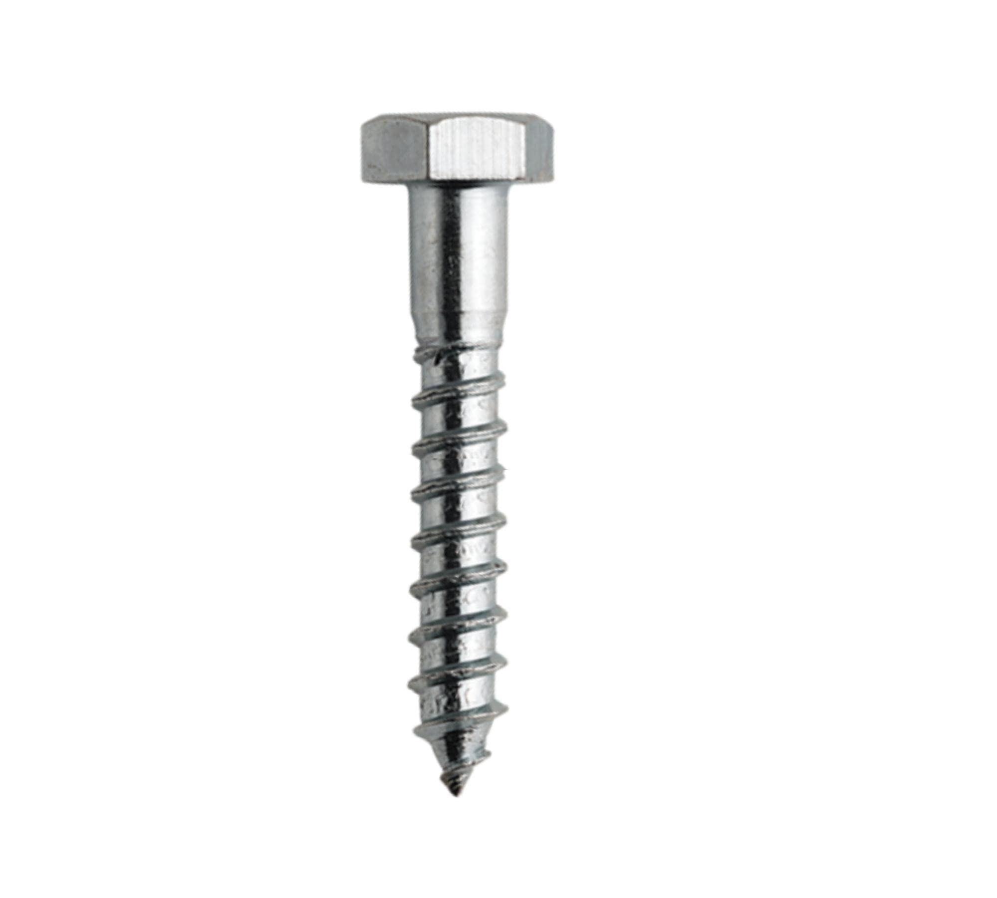 DOJA Barcelona heavy duty timber screws, hexagonal wood screws, hex head wood, heavy duty timber, hexagonal, Hex Head Coach for 8X50 Mm Galvanized Steel Pack of 50 for Construction, Carpentry,...