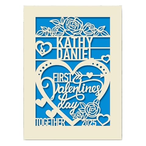 Personalised Papercut Valentine's Day Card Cover