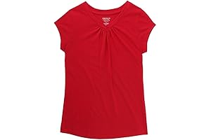 Girls Essential Red V-Neck T-Shirts Perfect for Kids